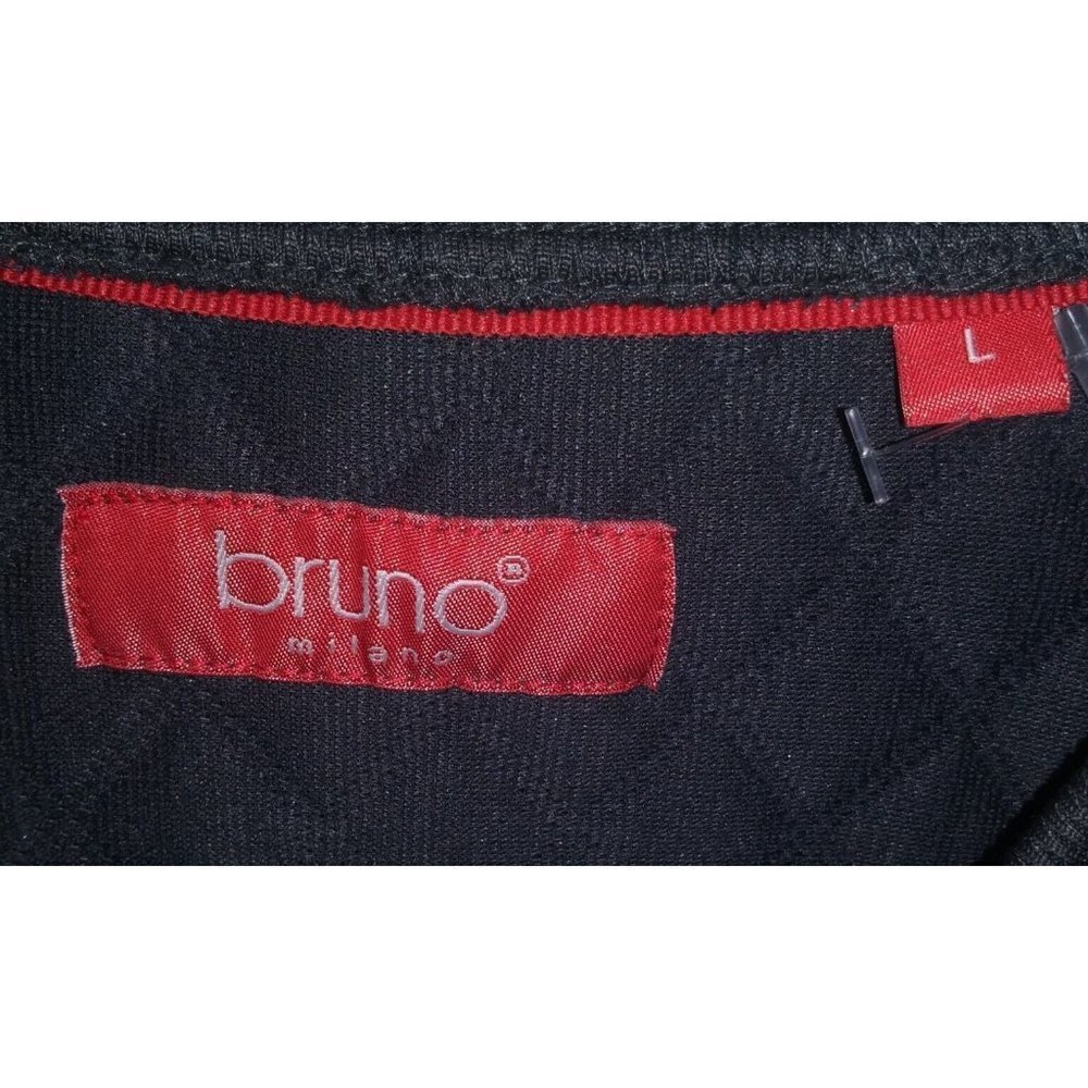 Bruno Milano Mens Jacket Full Zip quilted Sz L Charcoal Color long sleeve soft - Picture 7 of 10